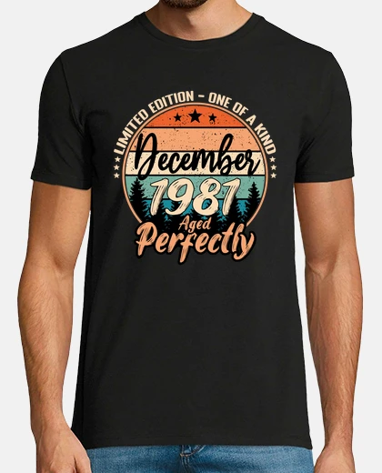 T-shirt Dicembre 1981 compleanno 1981 leggenda