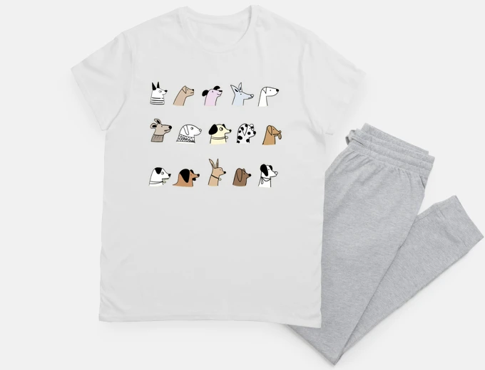 Pyjama different breeds of dogs, too funny