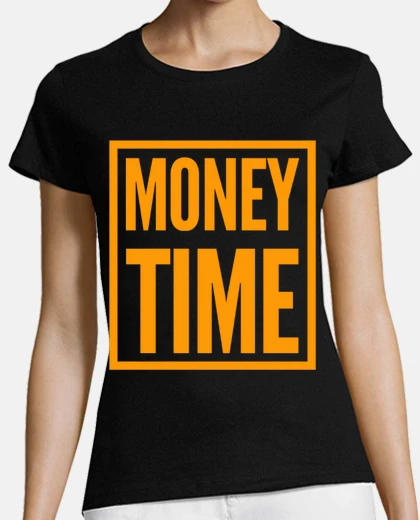 Camiseta dinero tiempo baloncesto eslogan camise