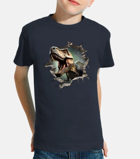 Kids dinosaur passion tee shirt hole