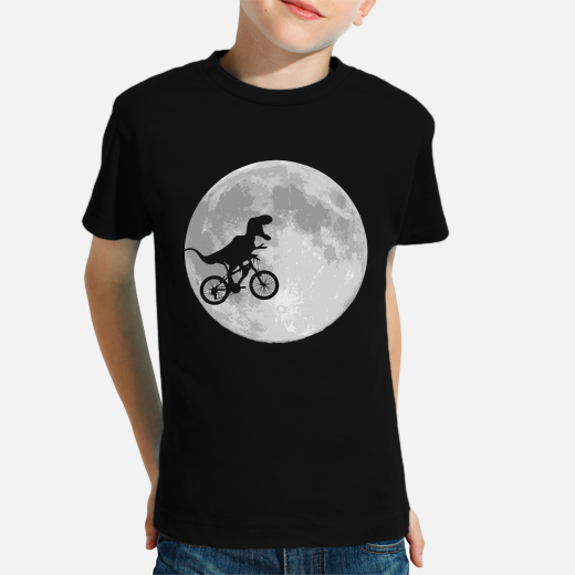 dinosaur bike and moon