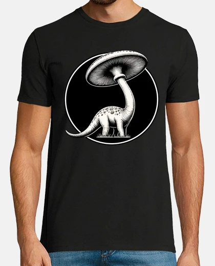 Tee-shirt dinosaure drôle de chapeau de champigno