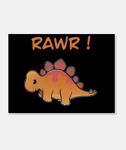 Tableau Dinosaure mignon RAWR