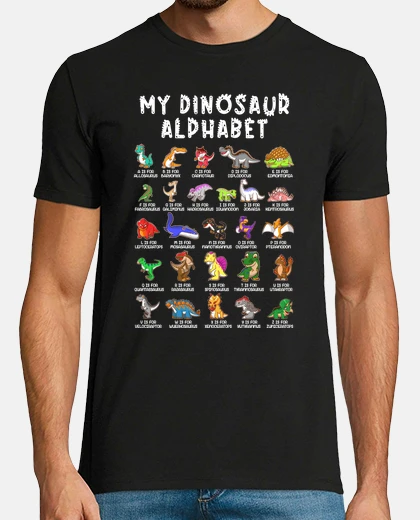 Tee-shirt Dinosaures Alphabet Abecedaire Cadeau