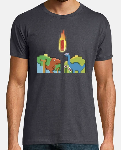 T-shirt dinosauri tetris