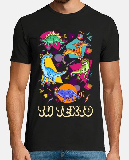 T-shirt dinosauri trama personalizzata los o &#39;90