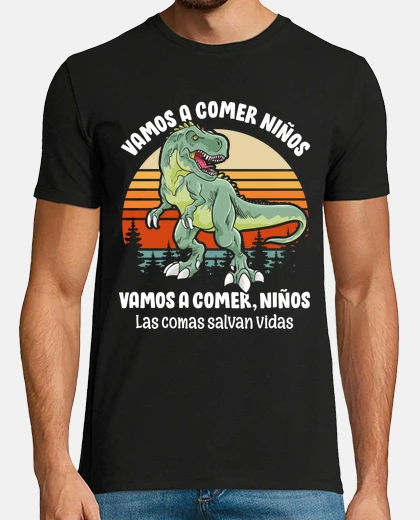 Playera Dinosaurio Vamos A Comer Niños Coma Lengua Española Profesor Graciosa 