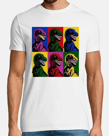 T-shirt dinosauro pop art