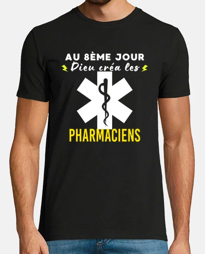 Camiseta dios creo a los farmaceuticos