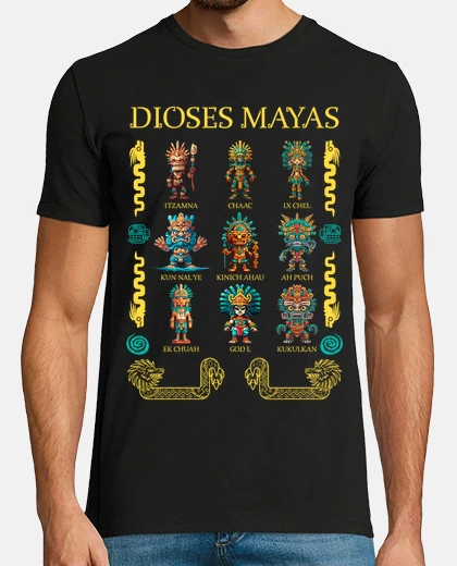 Camiseta Dioses Mayas Orgullo Latino Mexico Historia Mexicanas
