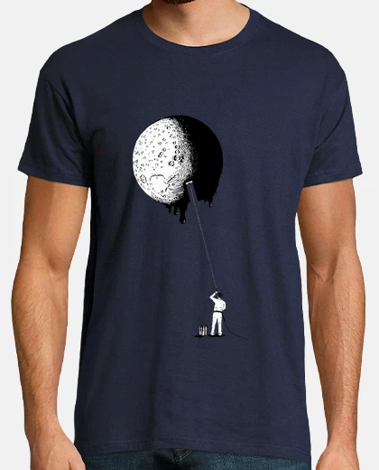 T-shirt dipingere la moon (h)