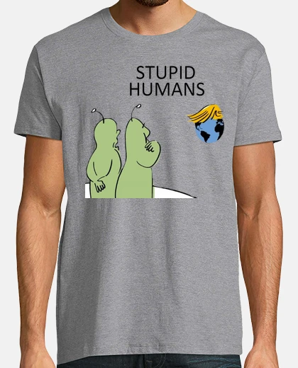 T-shirt discarica trump - estúpidos humanos