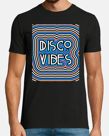 Camiseta discoteca vibraciones años 70 retro vin