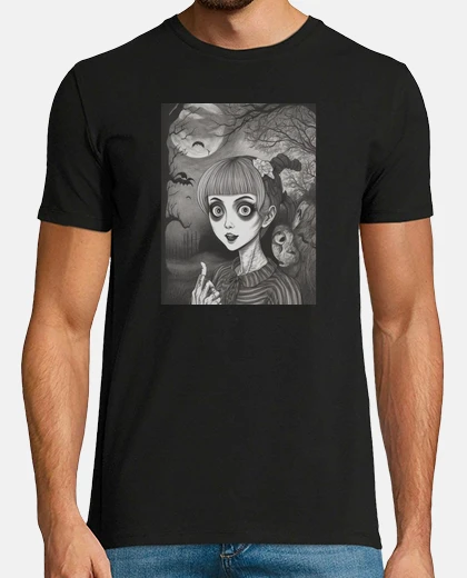 T-shirt disegnare style Junji Ito
