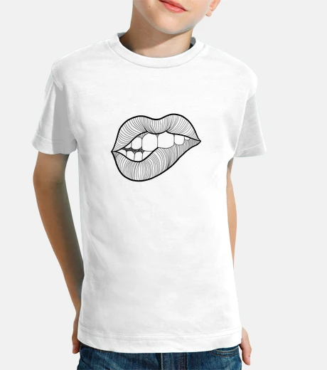 Abbigliamento disegno al tratto bocca labbra