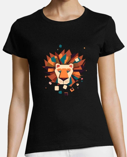 T-shirt disegno del leonee arte ingenua