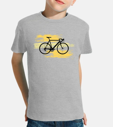 Abbigliamento disegno della bicicletta su sfondo gial