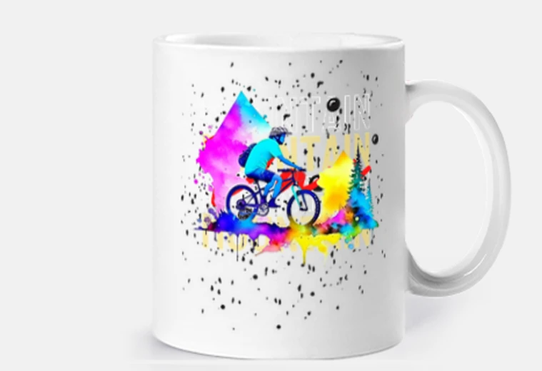 Tazza disegno mountain bike