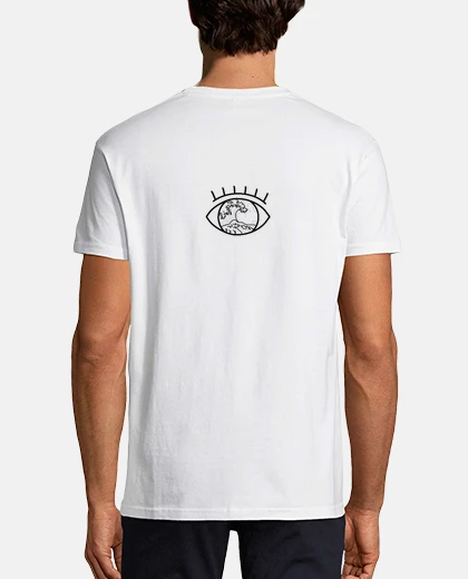 T-shirt disegno vista mare - bianco
