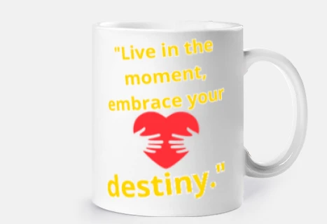 Disegno llamativo vive el momento, abraza tu destino