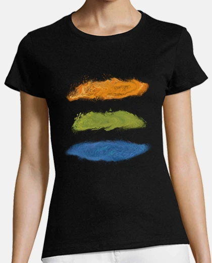 Playera diseño de moda tres hermosos salpicaduras expresivas