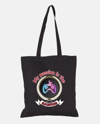 Bolsa diseño mi pasion es el gaming, regalo para el amante del PC gaming y los videojuegos 