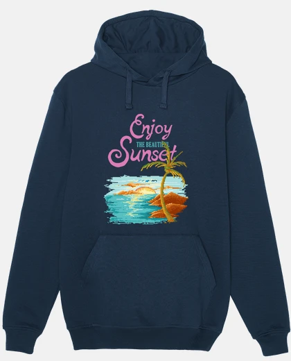 Sudadera Diseño Pixel Art Sunset Retro 80s 90s