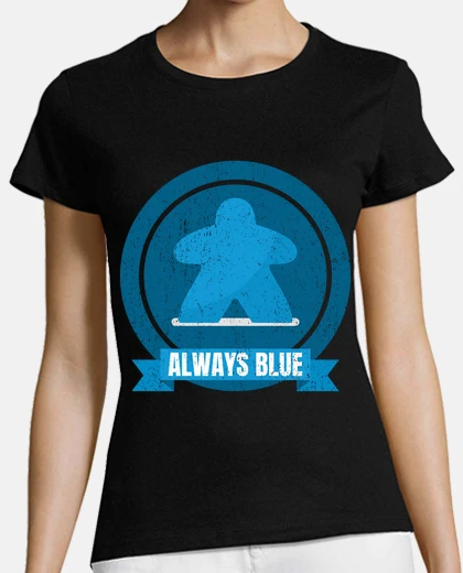 Playera diseño siempre azul meeple