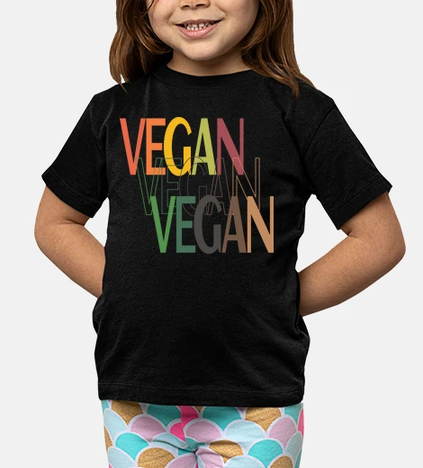 Ropa diseño vegano niños, niños, camiseta de los más pequeños