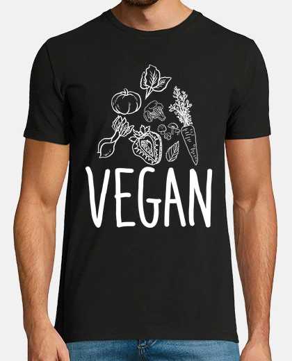 Camiseta diseño vegano verduras regalo vegetaria