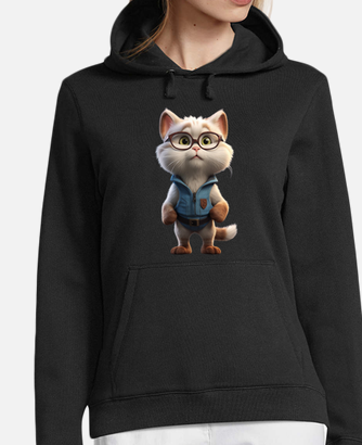 Sudaderas de mujer de un color - Gatito 