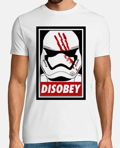T-shirt disobey (bianco)