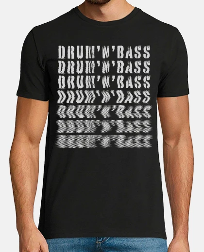 Camiseta distorsion de musica drum and bass dnb