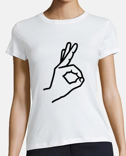 T-shirt dito della mano ok
