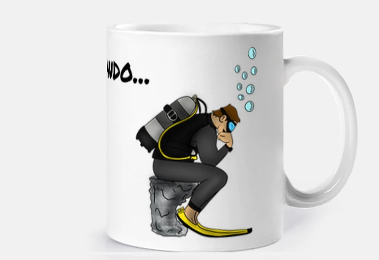 Cup diver a deep uncle. cup