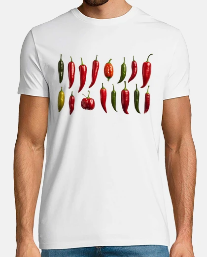 T-shirt diversi peperoncini piccanti nel mondo umorismo divertente