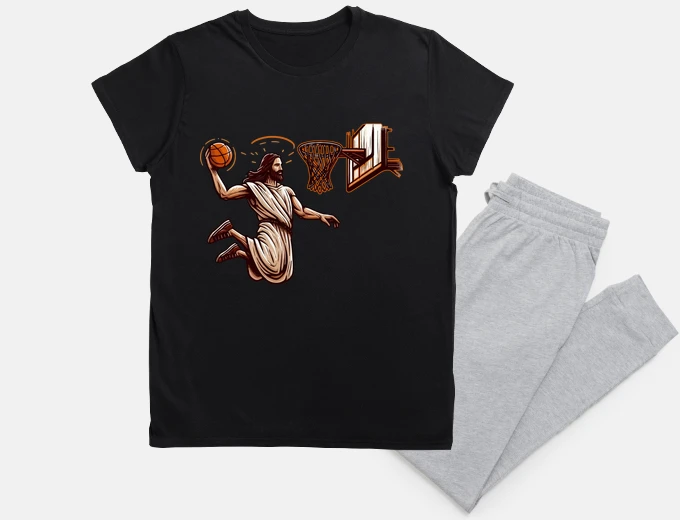 Pigiama divertente basket retrò Gesù Cristo