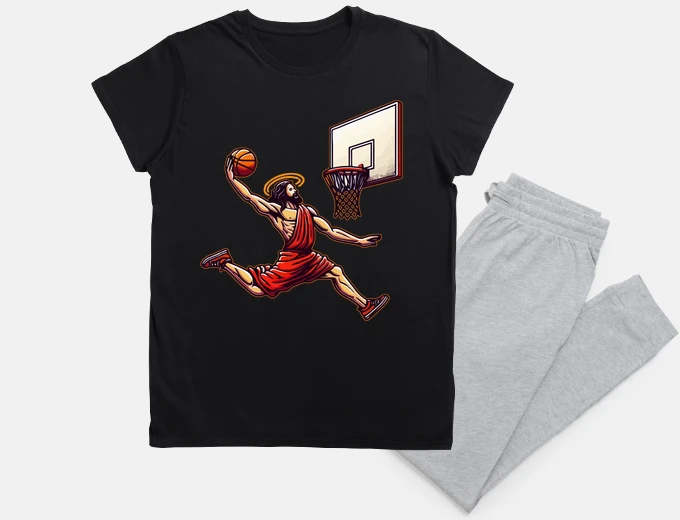 Pigiama divertente basket retrò Gesù Cristo