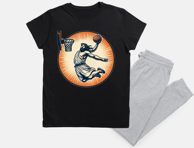 Pigiama divertente basket retrò Gesù Cristo