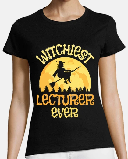 T-shirt divertente docente strega halloween umo