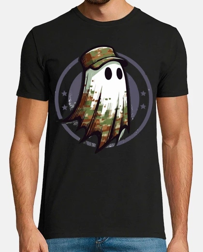T-shirt divertente fantasma mimetico di hallowe