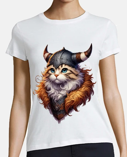 T-shirt divertente mitologia nordica del gatto 