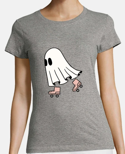 T-shirt divertente pattinaggio fantasma