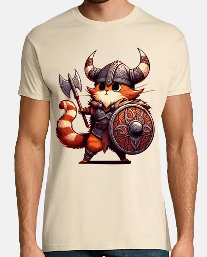 T-shirt divertente simpatico gatto vichingo mit