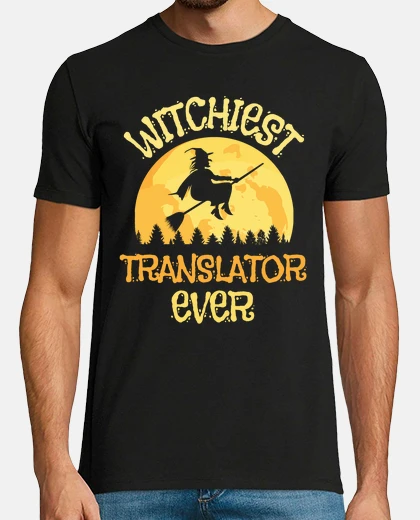 T-shirt divertente traduttore strega halloween 