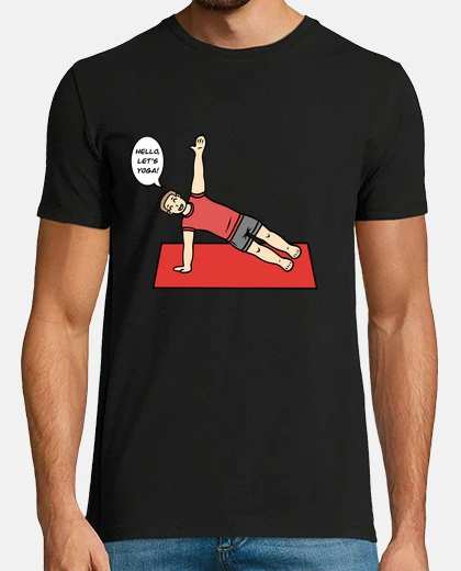 T-shirt divertente uomo di yoga