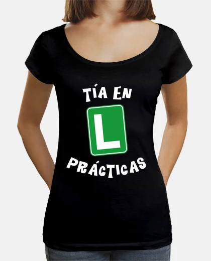 Camiseta Divertida camiseta Tia en Practicas. Regalo Tios y tias