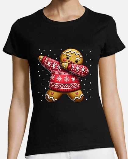 Camiseta Divertido hombre de jengibre navideño f