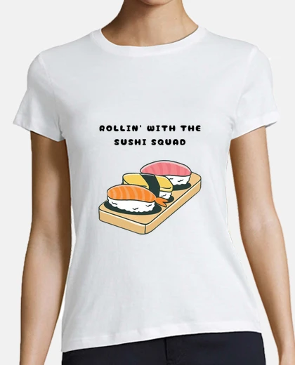 T-shirt divertiti con la squadra del sushi