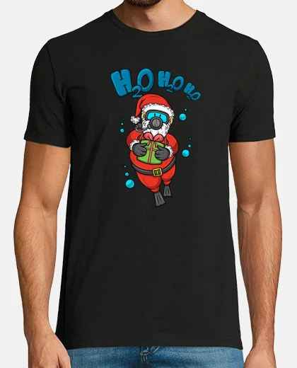 T-shirt Diving Santa Christmas Dive Scuba Diver